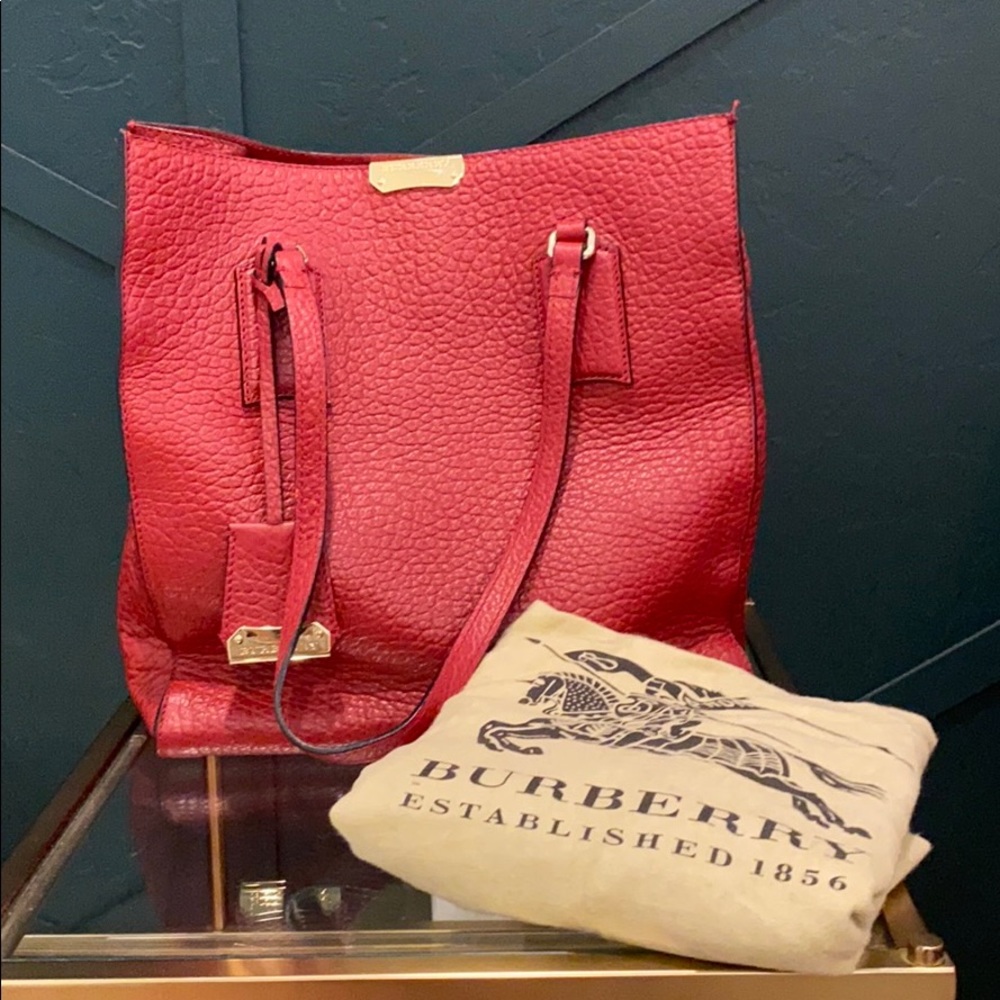 ***REDUCED**Authentic Burberry Red Leather Handbag